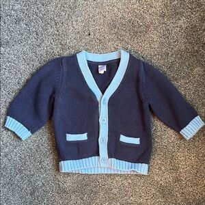 Baby Blue and Navy Cardigan